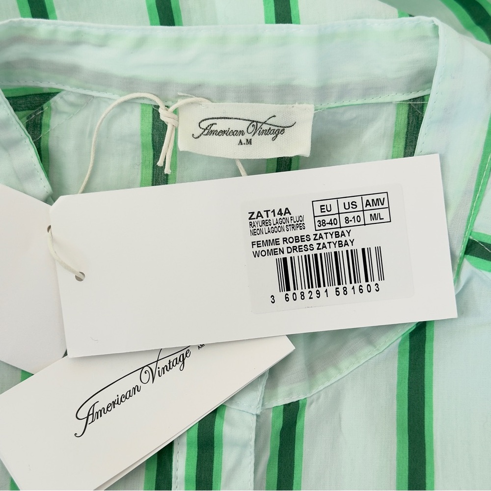 Brand New Shirt Cotton Summer Dress. Brand: American Vintage. Retail price: $279 - Picture 4 of 16